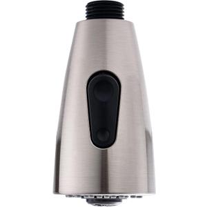 Kitchen Faucet Sprayer Head 3-Function Nozzle Spout G1/2 Connector Pull Down Pull Out Kitchen Tap Hose Sprayer Filter Sink Spray Head Replacement Part Brushed Nickel Black