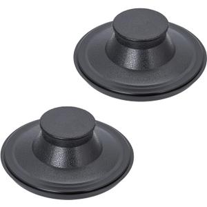 2 Pack Kitchen Sink Stopper, Garbage Disposal Dishwasher Plug Cap, Durable Plastic Drain Stopper, Snug Fit Without Water Leakage, Easy to Clean, Compatible with Standard Kitchen Drains, Black