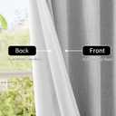 ChrisDowa 100% Blackout Curtains for Bedroom Linen Short Blackout Drapes | 52W x 54L, Room Darkening, Privacy Curtain for Living Room, Thermal Insulated Grommet Window Treatment, 2 Panels Light Grey