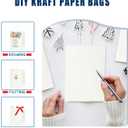 Bakepacker 60-Pack Medium Size Gift Paper Bags with Handles Bulk 10.6"x8.3"x4.3" White Party Shopping Bags