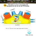 AEOCOO Puddle Float Jumper 20-30-50-60-70 Pounds, Toddler Swim Vest for 1-3-5-6-9 Years Old, Pool Floats with Swimming Arm Floaties Swim Jacket & Water Wings for Kids Swimmies, Boys, Girls, Nios, Shark, L, Fit 30-50-60-66 lbs, 2-3-5-6-7 Years