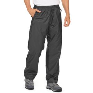Mens Rain Pants Waterproof Windproof Hiking Outdoor Fishing Golf Cycling Pants (XX-Large, Black)