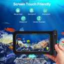 Up to 8.7" 6 Pack Multicolor Waterproof Phone Pouch, Large Phone Waterproof Case Dry Bag, Protection Level: IP68, Outdoor for Apple iPhone,Samsung,and More, Black,Blue,Pink,Orange,Yellow,Green