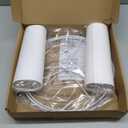 Drum Lamp shades Set of 2, White Line Lamp Shades for Table Lamps Floor Lamp, 13" Top X 13" Bottom X 10" High Large Fabric Lamp Shades, Easy Assembly Replacement Lampshades