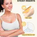 2 x Double Sided Sticky Bra Inserts, Self Adhesive Reusable Sticky Push Up Bra Pads Inserts for Breast Lift (Beige)