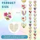 Fuyoooo 8 Pack 5 Inch Wildflower Heart Paper Hanging Garland 3D Cardboard Book Party Decorations for Flower Baby Bridal Shower Floral Birthday Wedding Ceiling Party Decor, 4.92 x 4.72 inches
