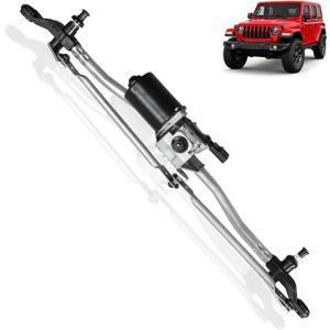 Front Windshield Wiper Motor and Linkage Assembly 55077859AB Compatible with Jeep Wrangler 2007-2017 Wrangler JK 2018 3.6L 3.8L V6 Replace# 602-105AS 602105AS 55077859AD 55077859AC