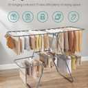 SONGMICS Clothes Drying Rack, Foldable 2-Level Laundry Drying Rack, Free-Standing Laundry Airer, with Height-Adjustable Wings, 33 Drying Rails, Sock Clips, Gray ULLR053G02V1