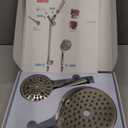 Dual Handheld Shower Head Combo, 2-in-1 Rain Shower Heads System 8 Inch Rainfall Shower Head and 10 Modes High Pressure Hand Held Showerhead with Built-in Power Wash (Brushed Nickel)