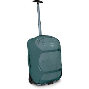 Osprey Farpoint Fairview 36L Wheeled Travel Pack - Carry On Luggage with Wheels - Rolling Backpack Travel Bag, Cascade/Torrent Blue
