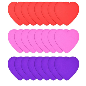 Boao 32 Pieces Valentines Day Foam Hearts Valentine Craft Foam Hearts Shape for Valentines Day DIY Craft Party Decorations, 4 Colors