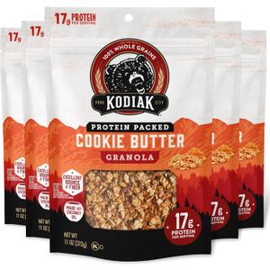 Kodiak Cakes 5 Packets Cereal Butter Biscuit Butter High Protein 100% Whole Grain, Best By 23 Dec 2026