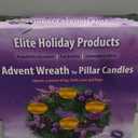 Purple Ribbon Christmas Advent Wreath - for Advent Calendar Season - Centerpiece Decor Candle Holder and X-mas Decorations