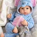 Aori Baby Doll Boy 17 inches, Real Life Baby Boy Dolls with Feeding Kit Included, Life Like Newborn Boy Baby Doll that Look Real, Ideal Gift for Kids, Birthday, Pretend Play