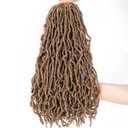 Faux Locs Crochet Hair Blonde Soft Locs 18 Inch 7 Packs Crochet Locs Natural Locs Crochet Hair For Women Synthetic Pre looped Crochet Braids (18 Inch (Pack of 7), 27#)