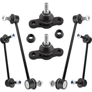 BOXI 6pcs Front & Rear Sway Bars Ball Joints Kit Fit for Hyundai Elantra 2011-2012 2.0L / for Hyundai Elantra 2009-2010 | K500074 K750032 K750102