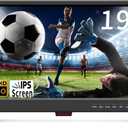 19 Inch HD LED Flat Screen TV 1080p IPS Display w/Digital Dual Tuners ATSC/HDMI/VGA/AV/USB, 12 Volt RV TV Built in Dual Speakers Suitable for Kitchen/RV/Caravan and Boat