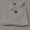 J.VER Men's Short Sleeve Dress Shirts Stretch Stain Shield Casual Button Down Shirts Solid Formal Shirt (X-Large Tall, White)