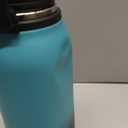 Insulated Water Bottle with Handle and Strap,Vacuum Travel Tumbler with Cup Lid,Thermo Coffee Cup for Hot Cold Drinks 40 OZ,TealBlack