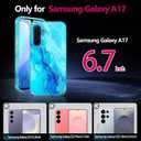 Casetego for Galaxy A17 5G Case,Compatible with MagSafe,[Military Grade Drop Test] Full Body Protection Slim Shockproof Rugged Marble Women Case for Samsung Galaxy A17 5G 6.7 inch,Blight Blue