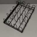 Pot and Pan Organizer Rack for Cabinet, Pot Lid Organizer with 7 Adjustable Dividers, Pan Holder Storage Rack for Kitchen Cabinet, Black