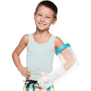 Kids Arm Cast Cover for Shower Bath Teens Waterproof and Watertight Cast Bandage Protector Bag for Broken Surgery Wound Arm, Hands, Wrists,Protector Bag (S-17.5inches)