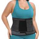 Abdominal Binder Post Surgery Plus Size | Postpartum Belly Band Wrap | Post C Section Belly Binder | Stomach Compression Hernia Belt For Men or Women Hernia Surgery, Natural Birth, Abdominal Injuries,Hysterectomy (4XL)