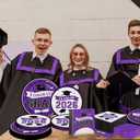 Purple Graduation Plates and Napkins Class of 2026 Grad Congrats Party Supplies Disposable Paper Plates Napkins for 2026 Graduation Party Decorations, Serve 50
