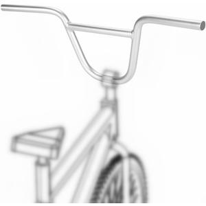 BMX Handlebar 22.2mm Bike Riser Handlebar, Length 680mm, Bicycle Handle Bars Aluminum Alloy Silver