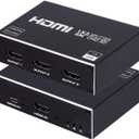1x3 HDMI Splitter, 1 in 3 Out HDMI Splitter Audio Video Distributor Box Support 3D & 4K x 2K Compatible for HDTV, STB, DVD, PS3, Projector Etc.