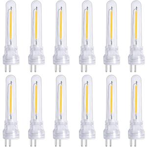 String Lights Replacement LED Bulb Filament 12 Packs, 2700K Warm White, S14 Light Bulb Accessories, Shatterproof Waterproof and Dimmable