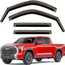 in-Channel Window Rain Guards Fit for Truck Toyota Tundra 2022 2023 2024 2025 2026 CrewMax Extra Durable Window Visors Window Deflectors Vent Visors Vent Shades Car Accessories-4 pcs 2-Q13