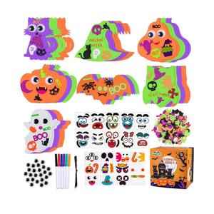 Max Fun 336PCS Halloween Crafts for Kids, Halloween Activities Foam Pumpkins for Crafts Stickers Gift Kits, DIY Art and Craft Set for Holiday Classroom Decorations Party Favors Supplies