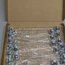 Sawysine 24 Pcs Disco Party Decorations Disco Ball Cocktail Stirrers 8 Inch Silver Mirror Ball Stir Sticks Beverage Coffee Drink Stirrer for 70s 80s Bachelorette Wedding Birthday Party