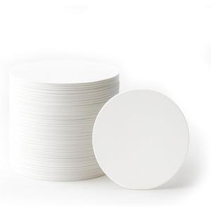 50 Pieces Solid Core White Chipboard Circles - Extra Thick 28pt White Circle Cardstock - Heavyweight Circle Cutouts For Scrapbooking, Crafts & Product Backing (8" Round)