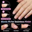 UNA GELLA Almond Nail Tips Medium 15 Sizes 300PCS Pre-Etched Gel Acrylic Nail Tips Almond Shape Easy Salon Press On Nails Long-Lasting Hold Full Cover Fake False Nails Snug Fit