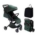 MAMAZING Ultra Air Lightweight Baby Travel Stroller with Carbon Fiber Frame, Compact & Airplane-Friendly, One-Handed Fold, 11.6 lbs, Perfect for Toddlers, Green