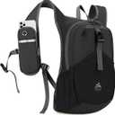 15L Small Hiking Backpack for Men Women Lightweight Packable Backpack Foldable Casual Daypack for Camping Travel Outdoor, Black