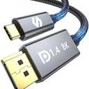 Silkland USB C to DisplayPort 1.4 Cable 15FT [8K@60Hz, 4K@144Hz 120Hz, 2K@240Hz], 5K Type C to DP 1.4 Cable, [32.4 Gbps, Thunderbolt 4/3 Compatible] for MacBook Pro 2022, M1 Mac mini, iPad Pro, XPS