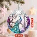Christmas Ornaments: Stained Glass Ornament, Christmas Tree Ornament, Hanging Ornaments for Home Decor & Xmas Tree Decorations  Exquisite Holiday Decor, Gifts & Holiday Present - Peacock
