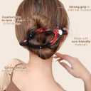French Concord Hair Clips - 6Pcs Side Slide Volume Clips for Women Girls, Strong Hold No Slip Grip, Thick or Thin Hair (Matte Finish, L:4.6 IN, W:1.97IN)