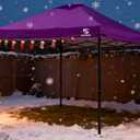 10x10 Pop Up Canopy Replacement Top Cover with Air Vent for Straight Leg Canopy Tent, Waterproof for Outdoor Garden Patio Camping Sun Shade (Purple)