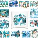 Tintnut Christmas DTF Transfers Ready to Press Iron on Transfers-12 Sheets Snow Iron on Decals for T-Shirts Clothing Heat Transfer Iron on Stickers for Canvas Bag Design