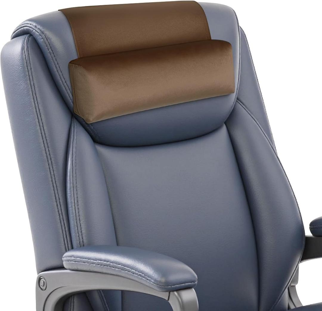 WdFour Velvet Neck & Head Pillow for Recliner Chair, Small Ergonomic Cervical Support Pillow for Home, Office and Travel, Non-Slip Cushion for Tension Relief & Shoulder Comfort (Brown)