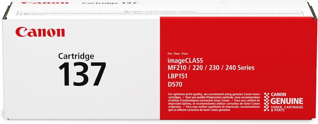 Canon Genuine 137 Black Toner Cartridge Compatible with LBP151dw, MF210 Series, MF220 Series, MF230 Series, MF240 Series, D570