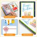 Motiskyy Birthday Gift Card Book 7 x 5 Inch Happy Birthday Booklet Organizer Greeting Card Album Keeper Personalized Gift for Birth Party Supplies(Novel)