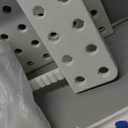 Peggy Kitchen Drawer Cupboard Organizer Tray - Adjustable Storage System For Food Containers, Cookware, Serveware, Utensils and More, White (Medium Set of 2)