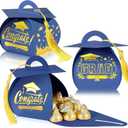 TaoBary 30 Pcs Graduation Cap Gift Boxes Graduation Decorations Class of 2026 Candy Box with Tassel for 2026 Grad Party Favors Supplies(Royal Blue, Gold)
