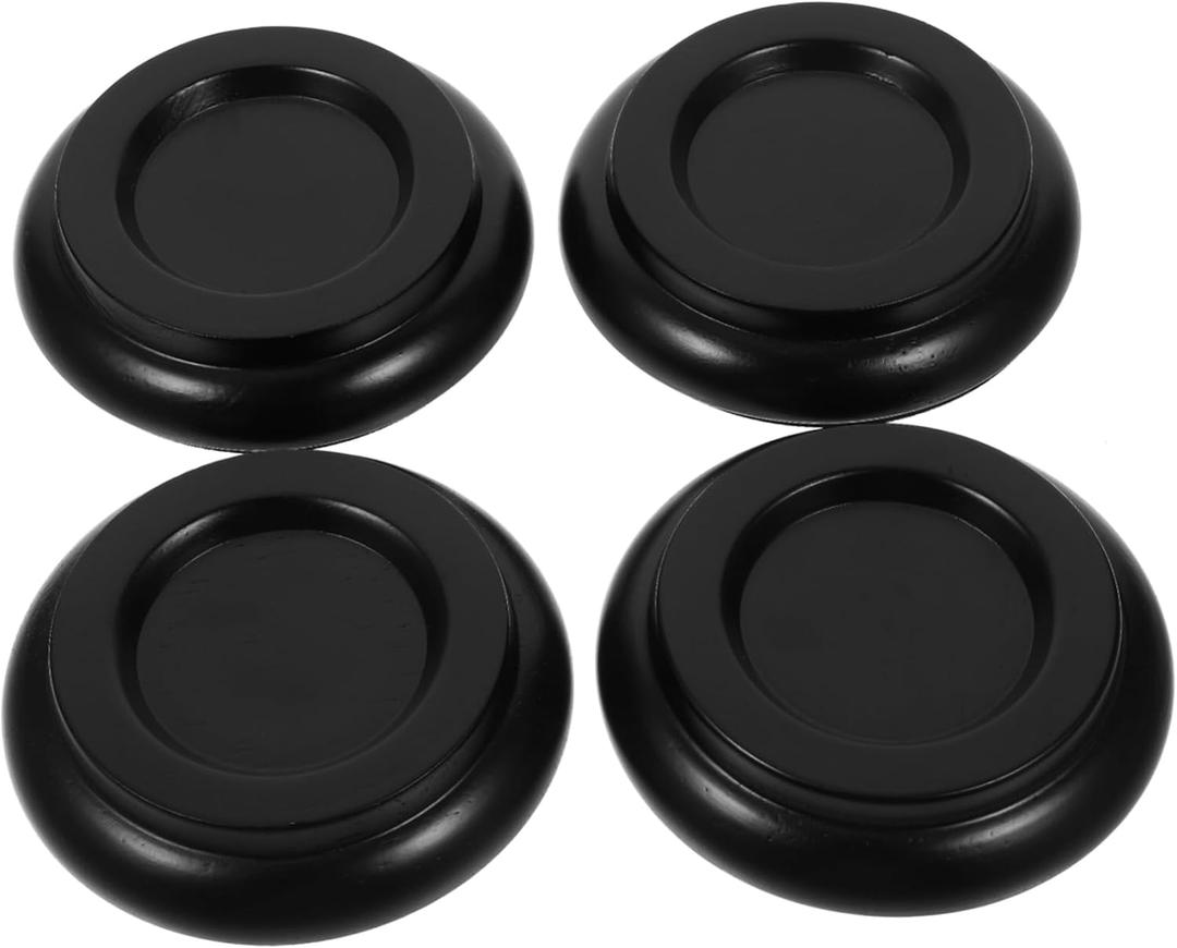 BESPORTBLE 4pcs Piano Caster Cups for Upright Pianos Wooden Leg Pads Non-Skid Floor Protectors