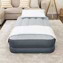 Air Mattress Supersoft Snugable Top Extra Durable Tough Guard Small, Grey